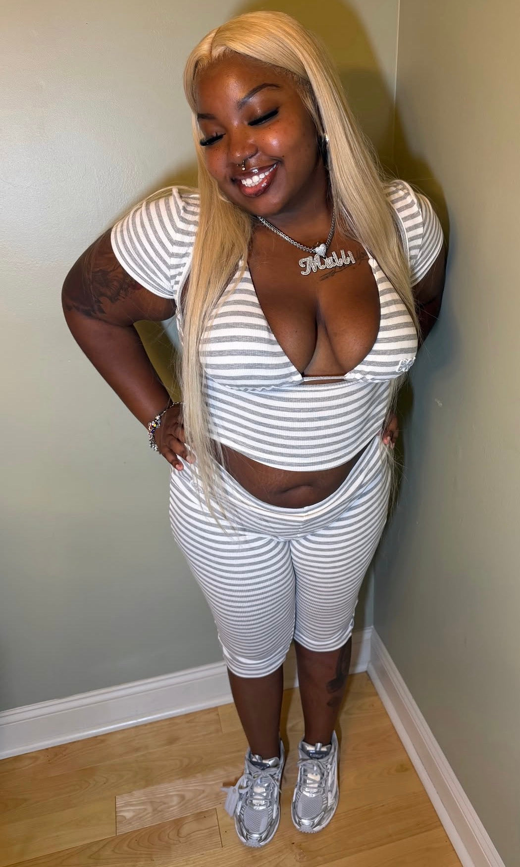 $heRich 3piece Stripe Getway Set