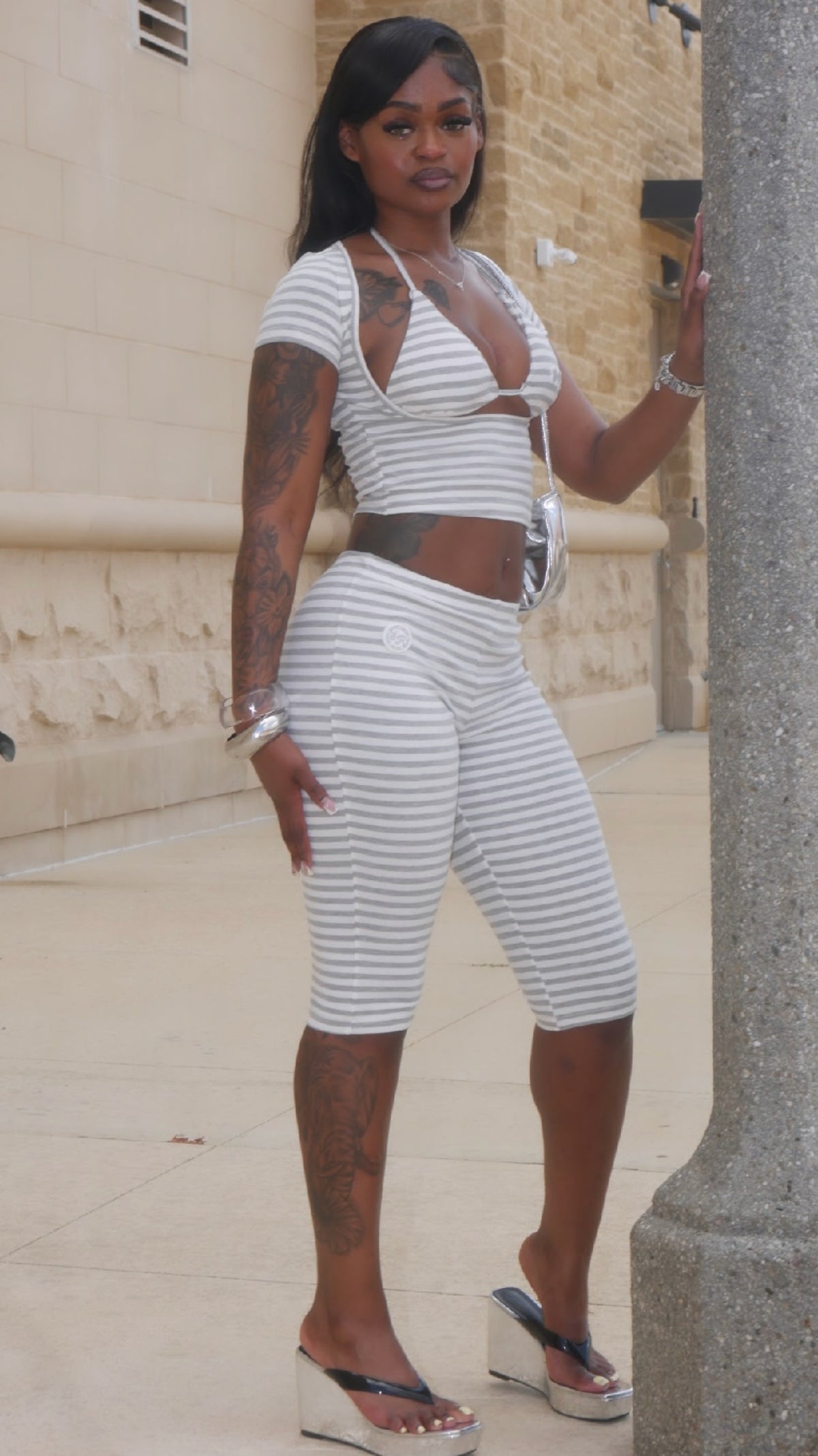 $heRich 3piece Stripe Getway Set