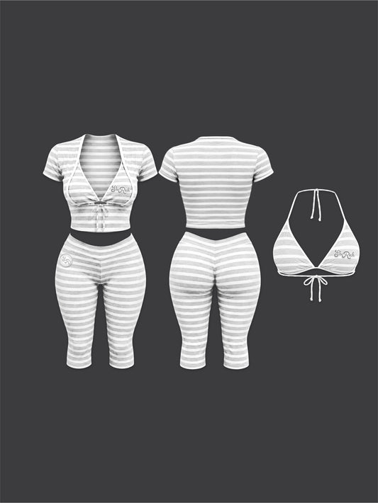 $heRich 3piece Stripe Getway Set