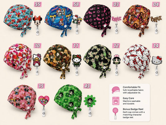 $heRich Character Scrub Caps (Preorder)