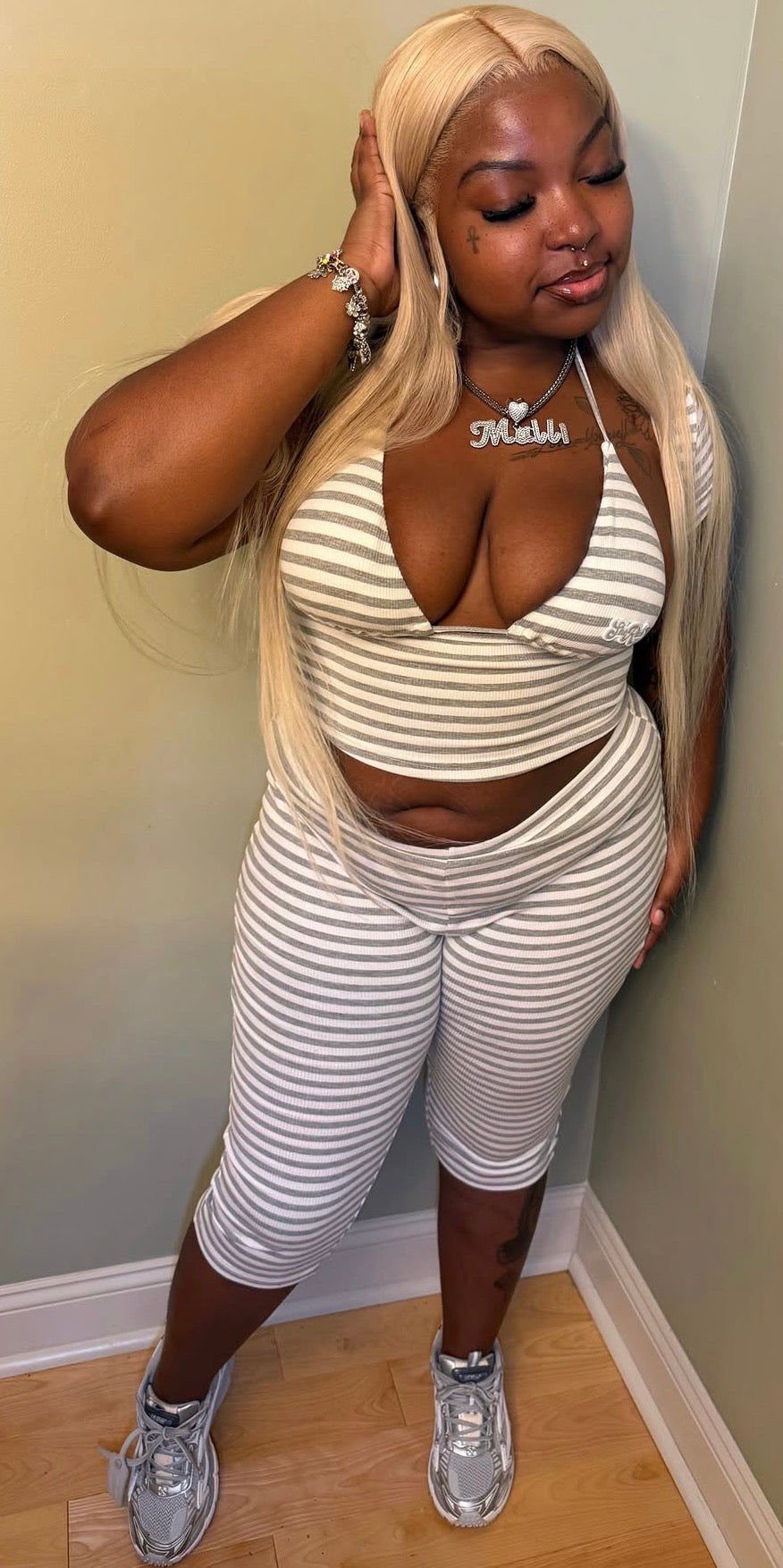 $heRich 3piece Stripe Getway Set
